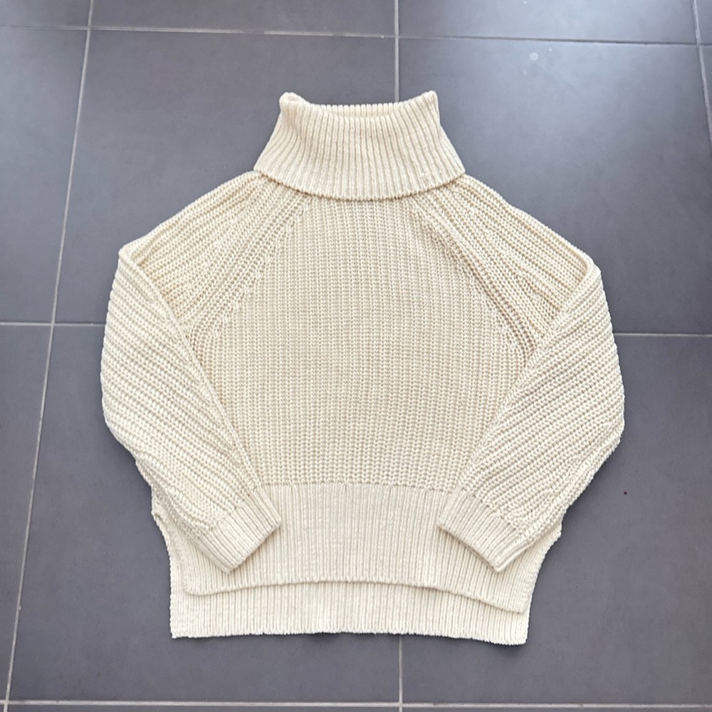 Roots Cream Cowl Neck Sweater